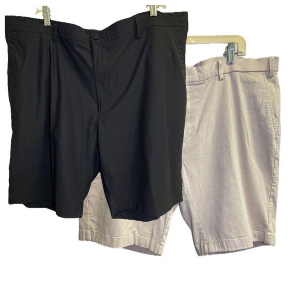 Lot Of‎ 2 Awearness Kenneth Cole Shorts Men's Size 44 Black, Beige 9.5" Inseam - Picture 1 of 14